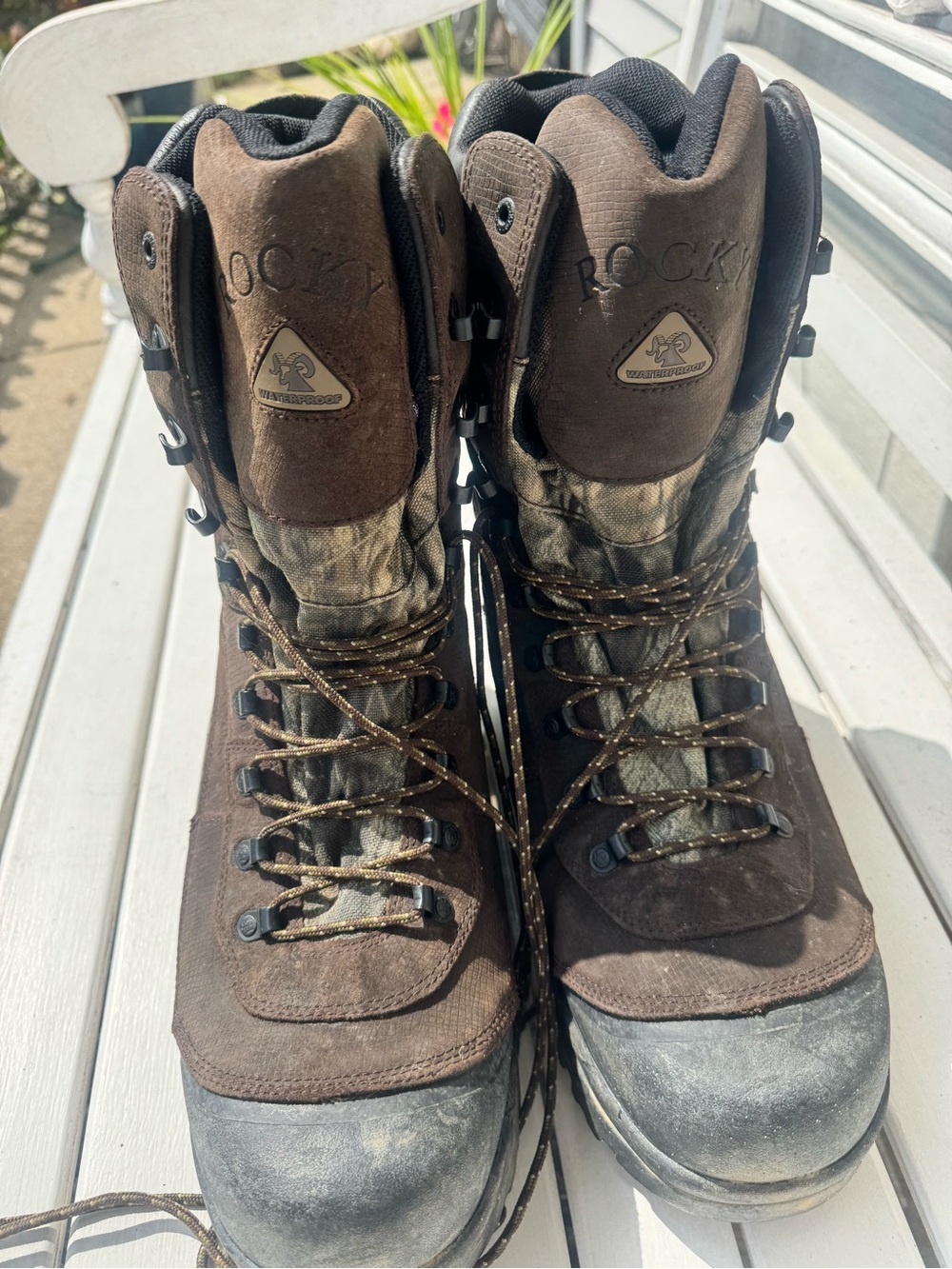 Rocky Men's Mossy Oak Break Up Camo Brown Hunting Boot - Picture 5 of 6